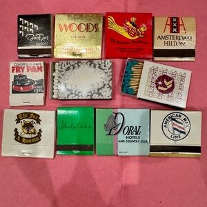 Insane Vintage Lot of Matches Matchbooks SF, Amsterdam, Woods Knot Hole for Men
